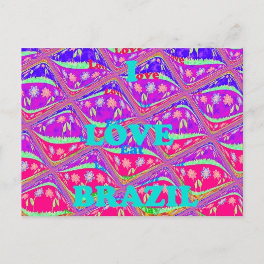 Ik hou van Brazilië: Mooie Samba traditionele kleu Briefkaart (Voorkant)