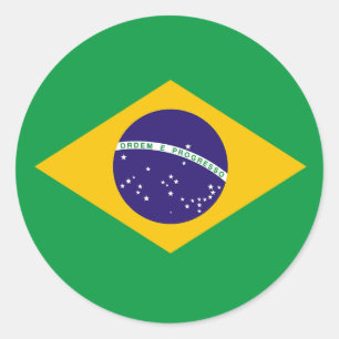Ik hou van Brazilië Ronde Sticker