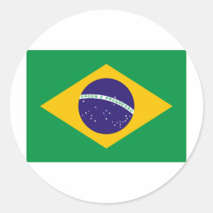 Ik hou van Brazilië Ronde Sticker