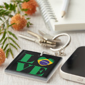 Ik hou van Brazilië Sleutelhanger (Voorkant Rechts)