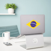 Ik hou van Brazilië Sticker (Laptop op bureau)