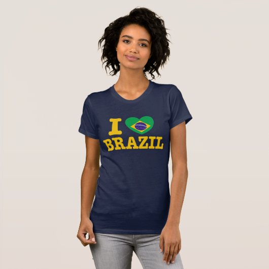Ik hou van Brazilië T-shirt (Voorkant volledig)