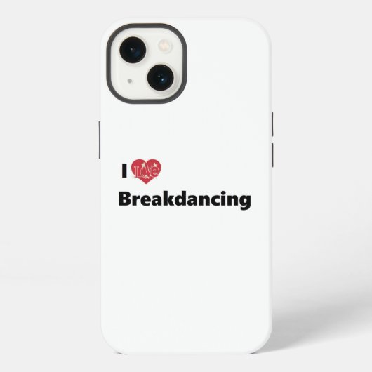 Ik hou van Breakdansen iPhone Hoesje (Achterkant)