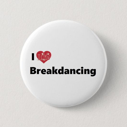 Ik hou van Breakdansen Ronde Button 5,7 Cm (Voorkant)