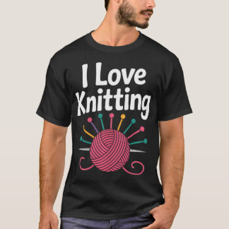 Ik hou van breien Garenliefhebber T-shirt