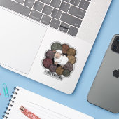 "Ik hou van breien" sticker (Laptop met iPhone)