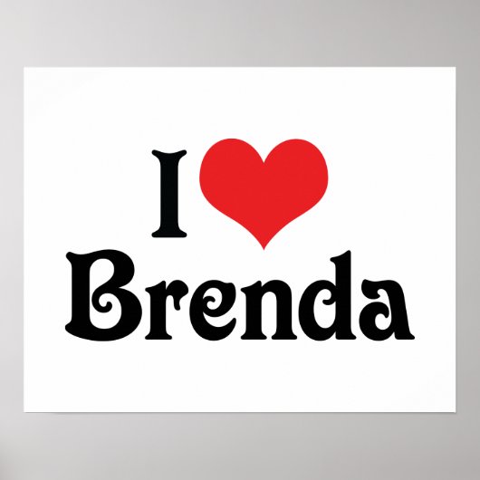 Ik hou van Brenda Poster (Voorkant)