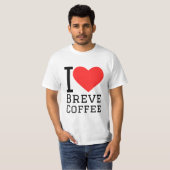 Ik hou van breve koffie t-shirt (Voorkant volledig)