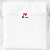 ik hou van brian ronde sticker (Tas)