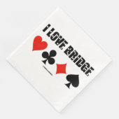 Ik hou van Bridge Four Kaart Suits Servet (Hoek)