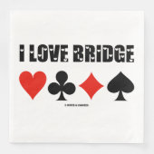 Ik hou van Bridge Four Kaart Suits Servet (Voorkant)