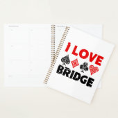 Ik hou van Bridge Kaart Game Player liefhebbers Planner (Display)