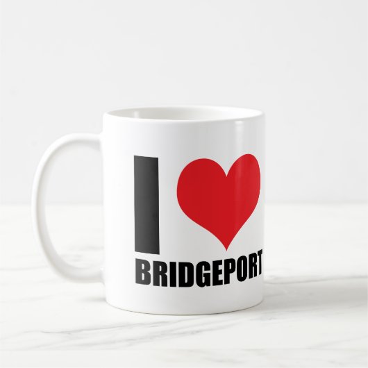 Ik hou van Bridgeport Koffiemok (Links)