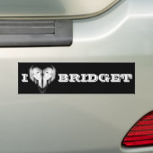 Ik hou van Bridget Bumpersticker (Op auto)