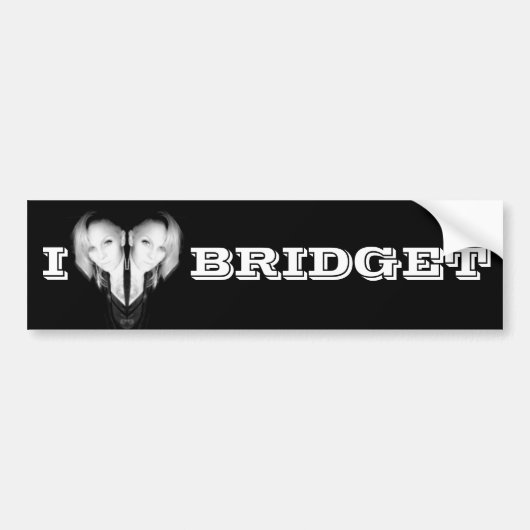 Ik hou van Bridget Bumpersticker (Voorkant)