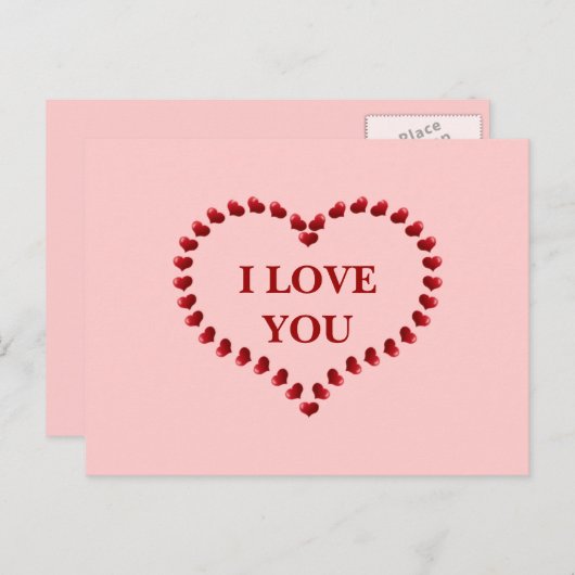 Ik hou van....... briefkaart (Voorkant / Achterkant)