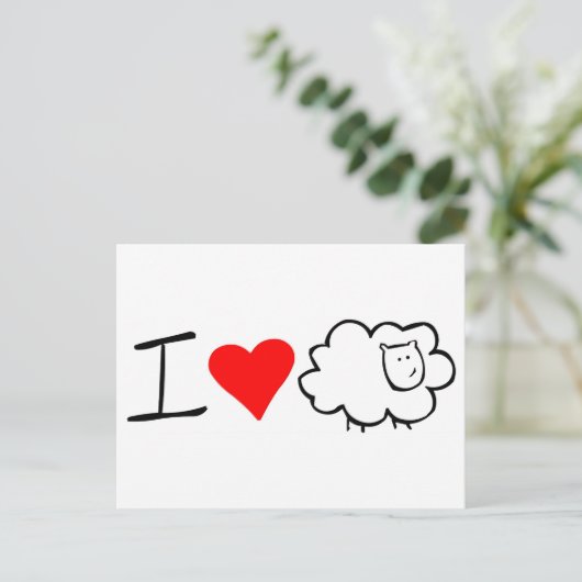 Ik hou van briefkaart (Staand voorkant)