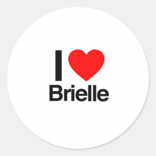 ik hou van brielle ronde sticker
