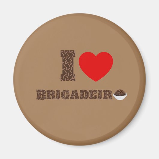 Ik hou van Brigadeiro Magneet (Voorkant)
