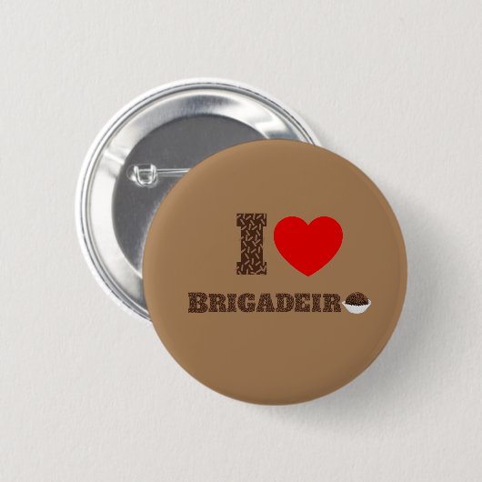 Ik hou van Brigadeiro Ronde Button 5,7 Cm (Voorkant /achterkant)