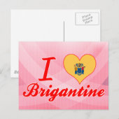 Ik hou van Brigantine, New Jersey Briefkaart (Voorkant / Achterkant)