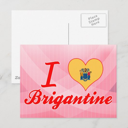 Ik hou van Brigantine, New Jersey Briefkaart (Voorkant / Achterkant)