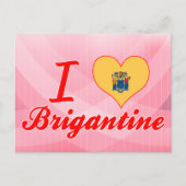 Ik hou van Brigantine, New Jersey Briefkaart (Voorkant)