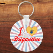 Ik hou van Brigantine, New Jersey Sleutelhanger (Voorkant)