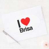 ik hou van brisa ovale sticker (Envelop)