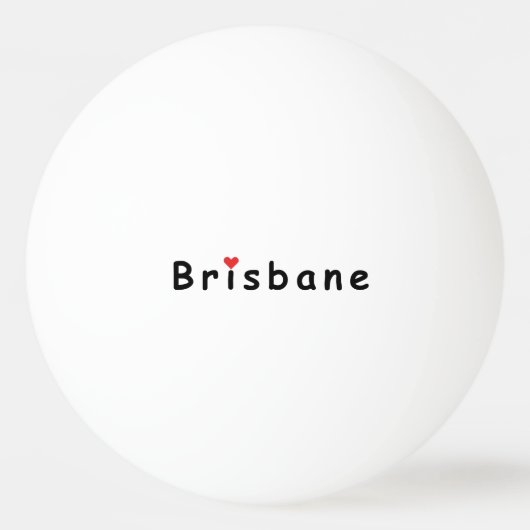 Ik hou van Brisbane Pingpongbal (Voorkant)