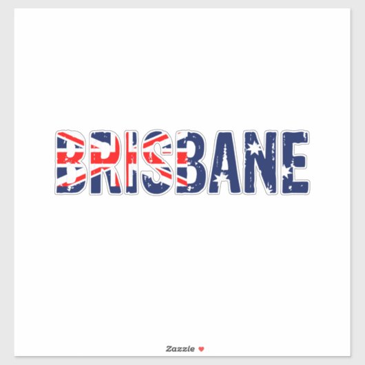Ik hou van Brisbane Sticker (Vel)