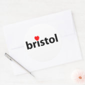 Ik hou van Bristol Ronde Sticker (Envelop)