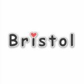Ik hou van Bristol Sticker (Voorkant)