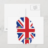 Ik hou van Britse kunst print Briefkaart (Voorkant / Achterkant)