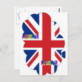 Ik hou van Britse kunst print Briefkaart (Voorkant / Achterkant)