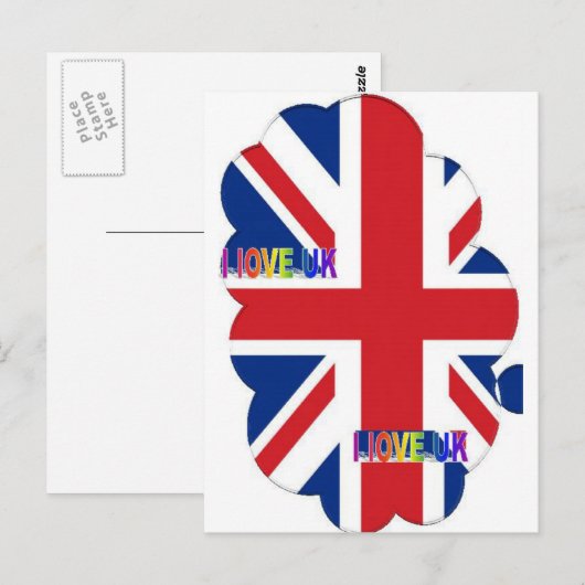 Ik hou van Britse kunst print Briefkaart (Voorkant / Achterkant)