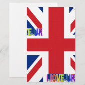 Ik hou van Britse kunst print Briefpapier (Voorkant / Achterkant)