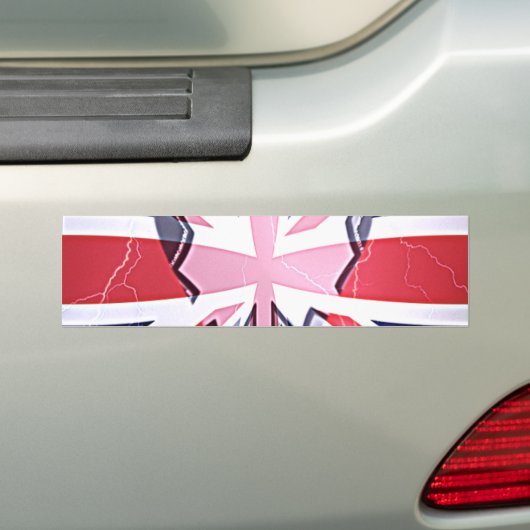 Ik hou van Britse kunst print Bumpersticker (Op auto)