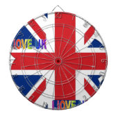 Ik hou van Britse kunst print Dartbord (Voorkant)