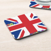 Ik hou van Britse kunst print Drankjes Onderzetter (Linkerzijde)