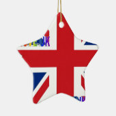 Ik hou van Britse kunst print Keramisch Ornament (Rechts)