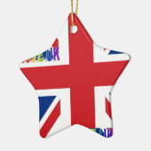 Ik hou van Britse kunst print Keramisch Ornament (Links)