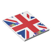 Ik hou van Britse kunst print Notitieblok (Schuin)