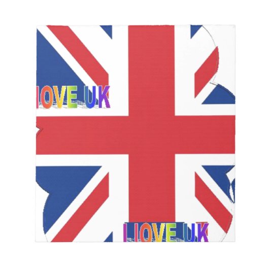 Ik hou van Britse kunst print Notitieblok (Voorkant)