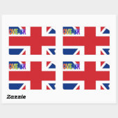 Ik hou van Britse kunst print Rechthoekige Sticker (Vel)