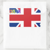 Ik hou van Britse kunst print Rechthoekige Sticker (Tas)