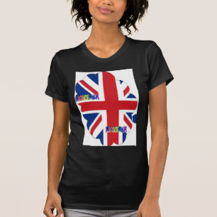 Ik hou van Britse kunst print T-shirt