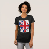 Ik hou van Britse kunst print T-shirt (Voorkant volledig)