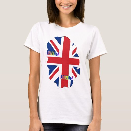 Ik hou van Britse kunst print T-shirt (Voorkant)