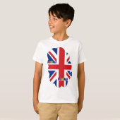 Ik hou van Britse kunst print T-shirt (Voorkant volledig)